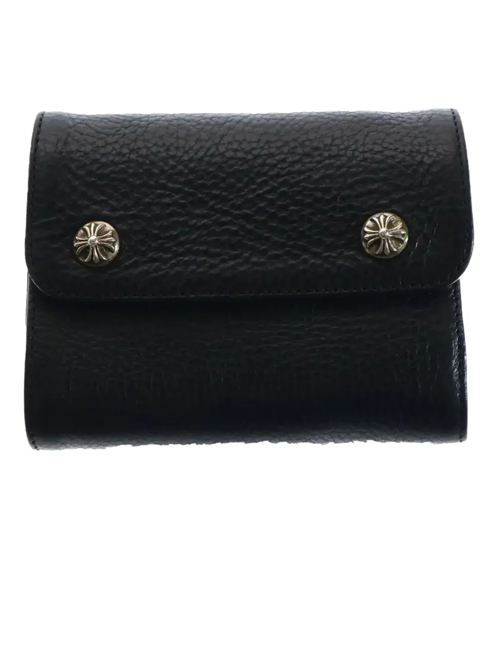 

Мини-кошелек из кожи Chrome Hearts, черный