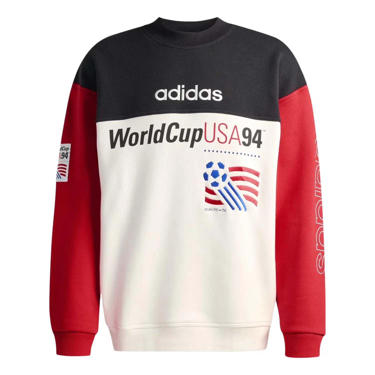 Футболка Adidas World Cup USA Graphic Sweatshirt 'Black White Red' KC5447, мультиколор