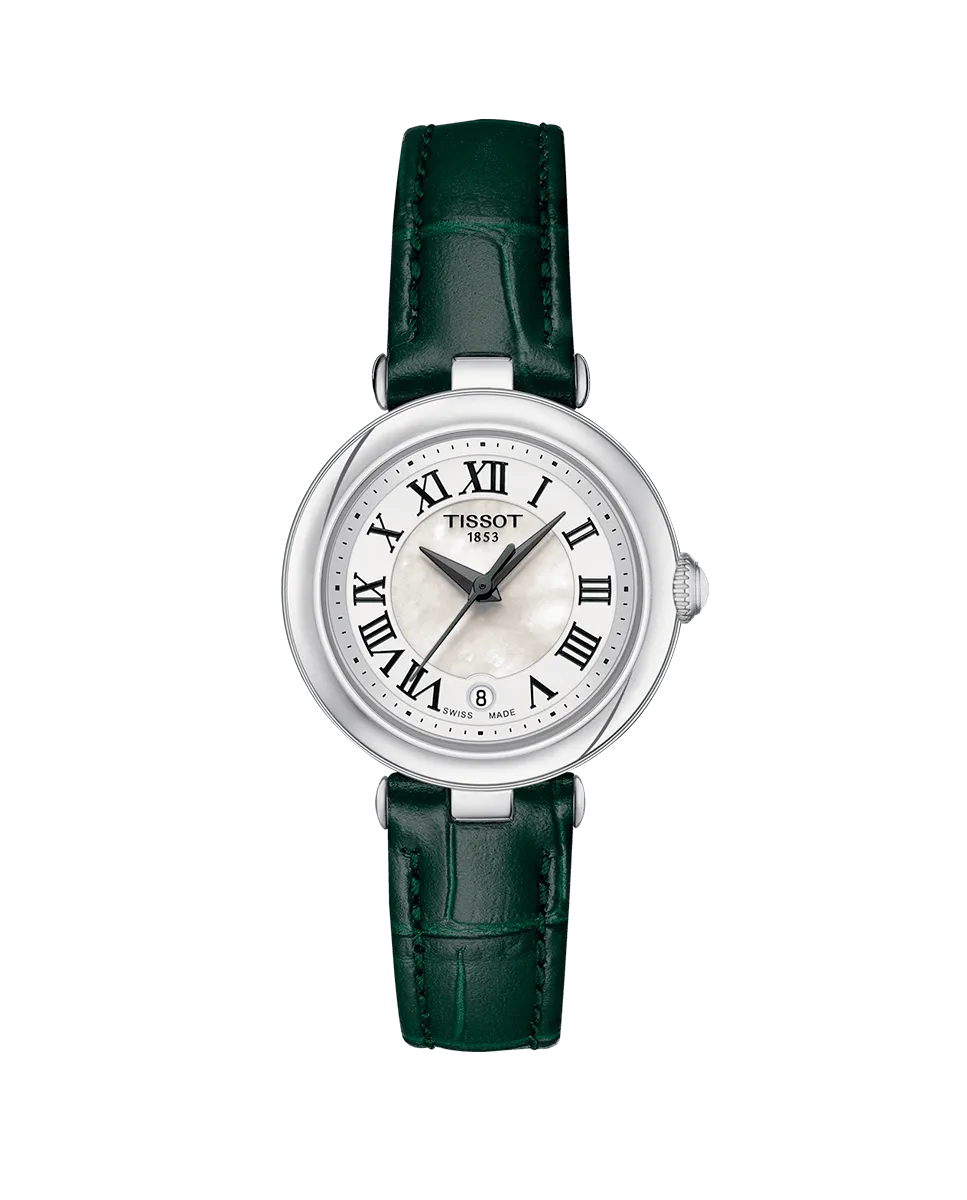 

Женские часы Bellissima из зеленой кожи Tissot, зеленый