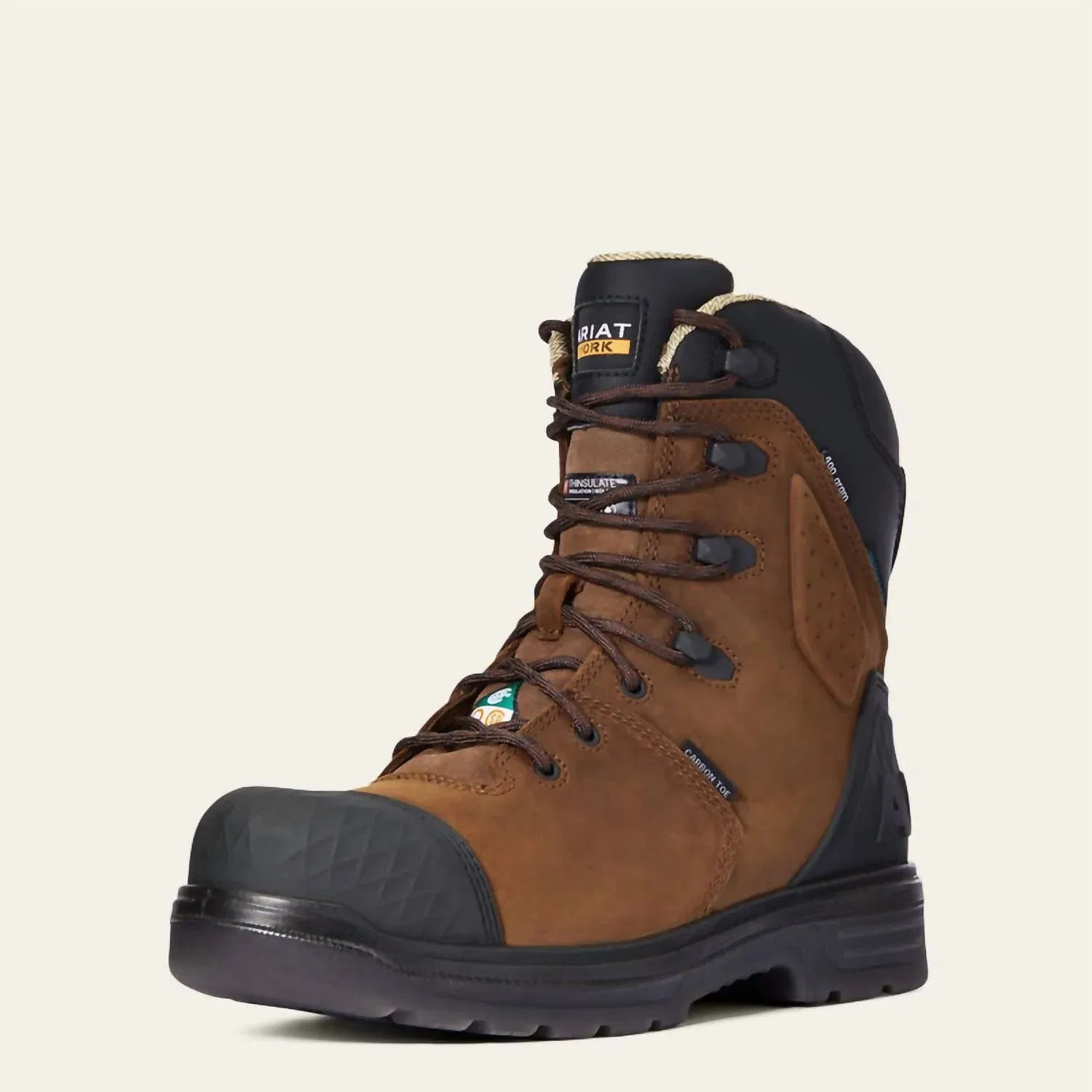 ARIAT Мужские рабочие ботинки Turbo Outlaw 8" CSA H20 с утеплителем и композитным носком, цвет ячменный коричневый — фото 2