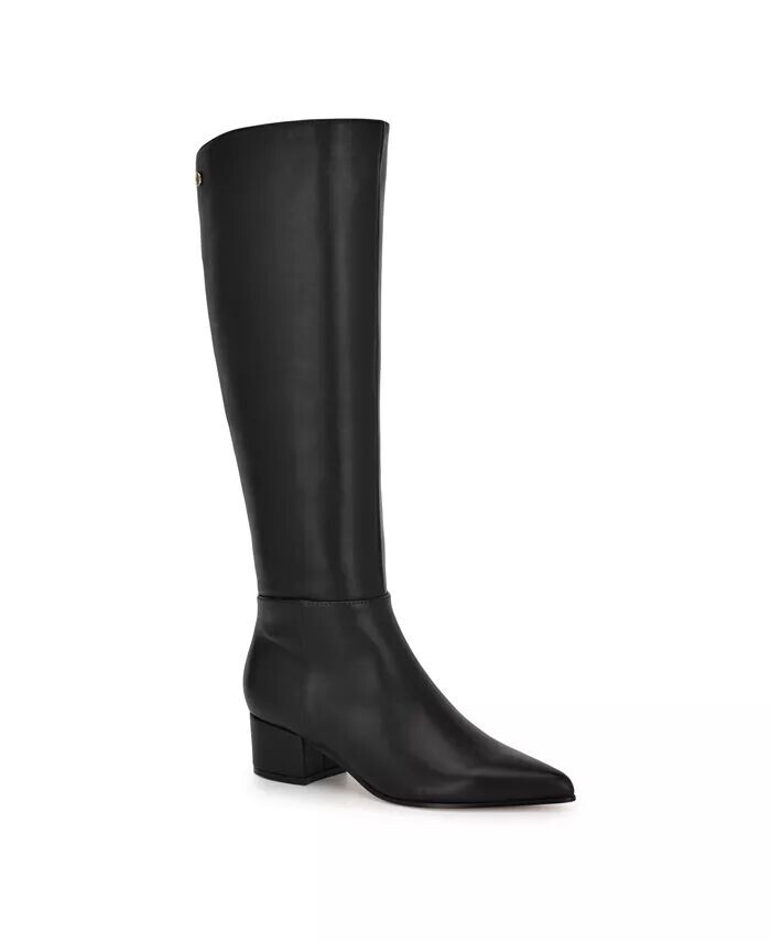 Женские классические ботинки Morgin с острым носком на блочном каблуке Nine West, черный
