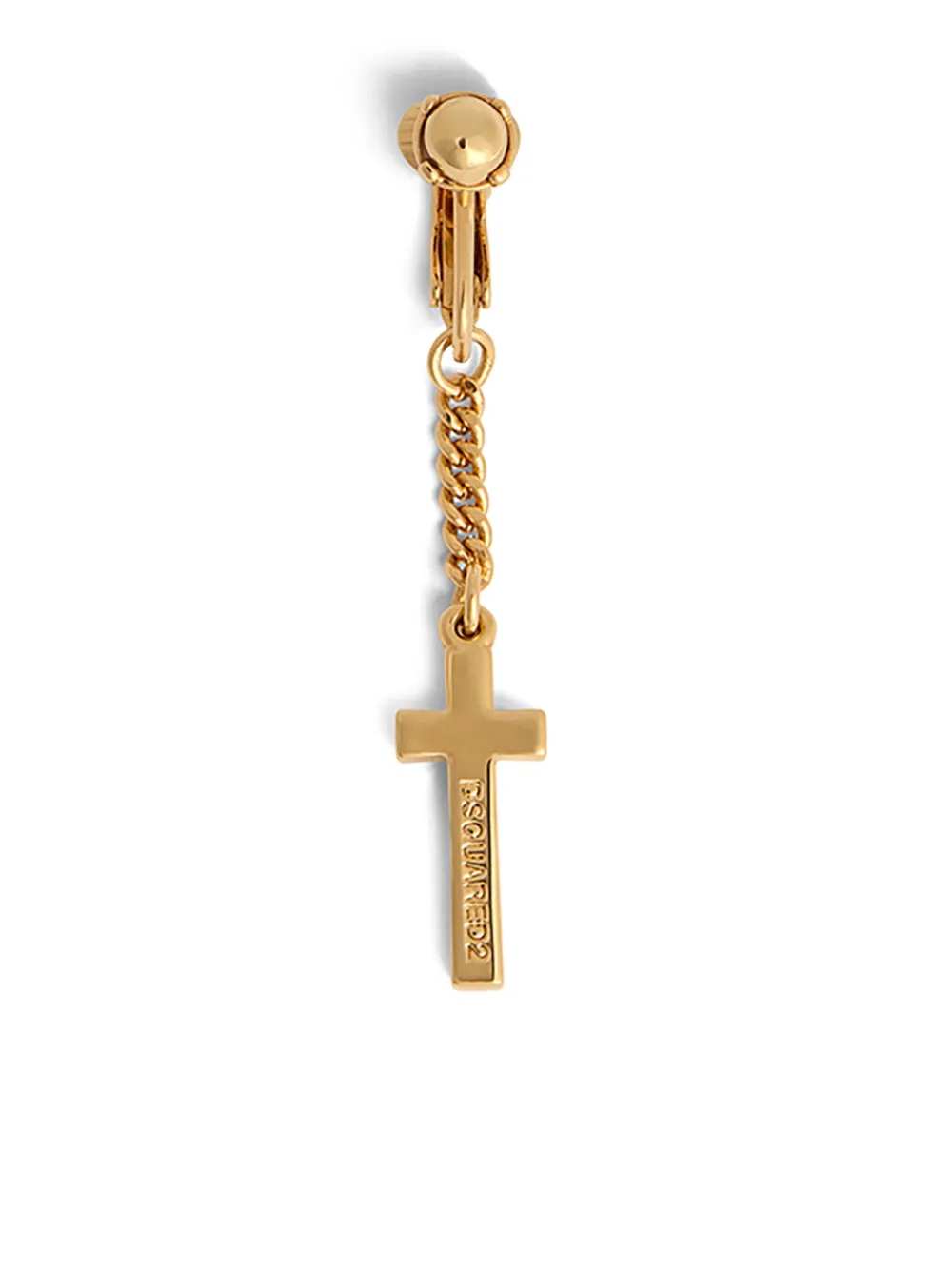 

Серьга с подвеской-крестом DSQUARED2, золотой
