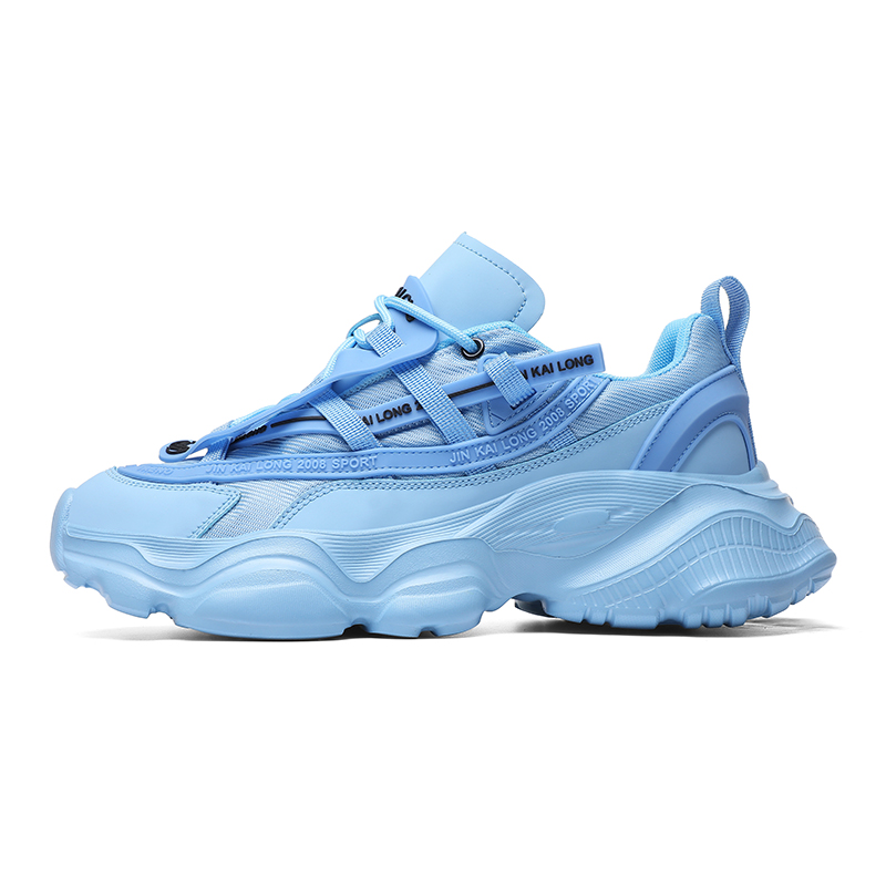 

Grumpy ram Антискользящие и износостойкие низкие массивные кроссовки для увеличения роста унисекс синие, цвет Blue