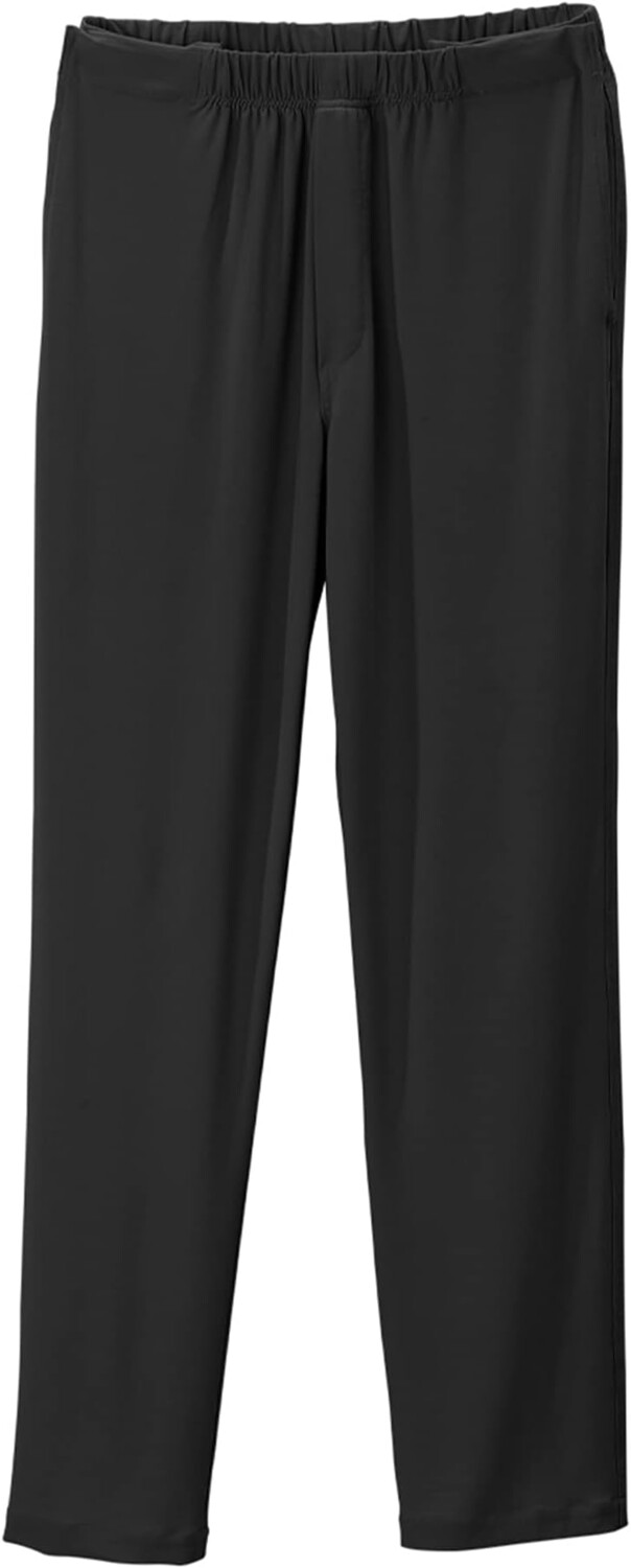 

Брюки Silverts Plus Size Side Zip Linen Look Pants, черный