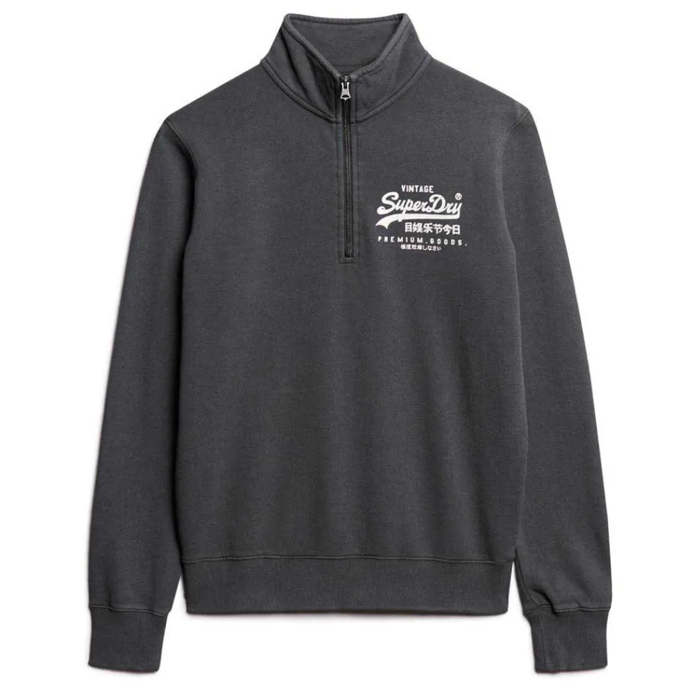

Толстовка Superdry Classic Vl Graphic half zip, серый