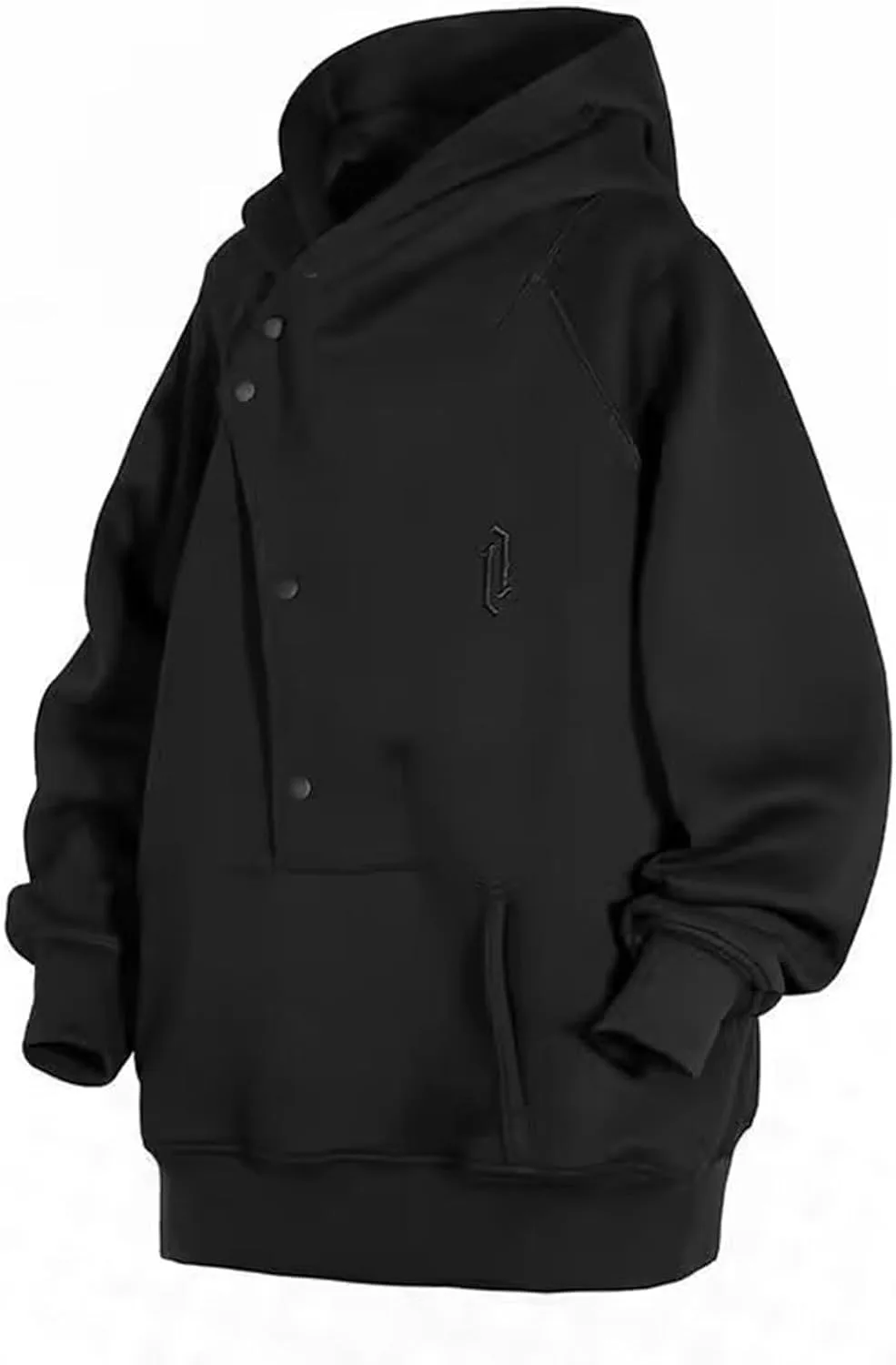 

Мужской худи ретро с высоким воротником, оверсайз, loose fit