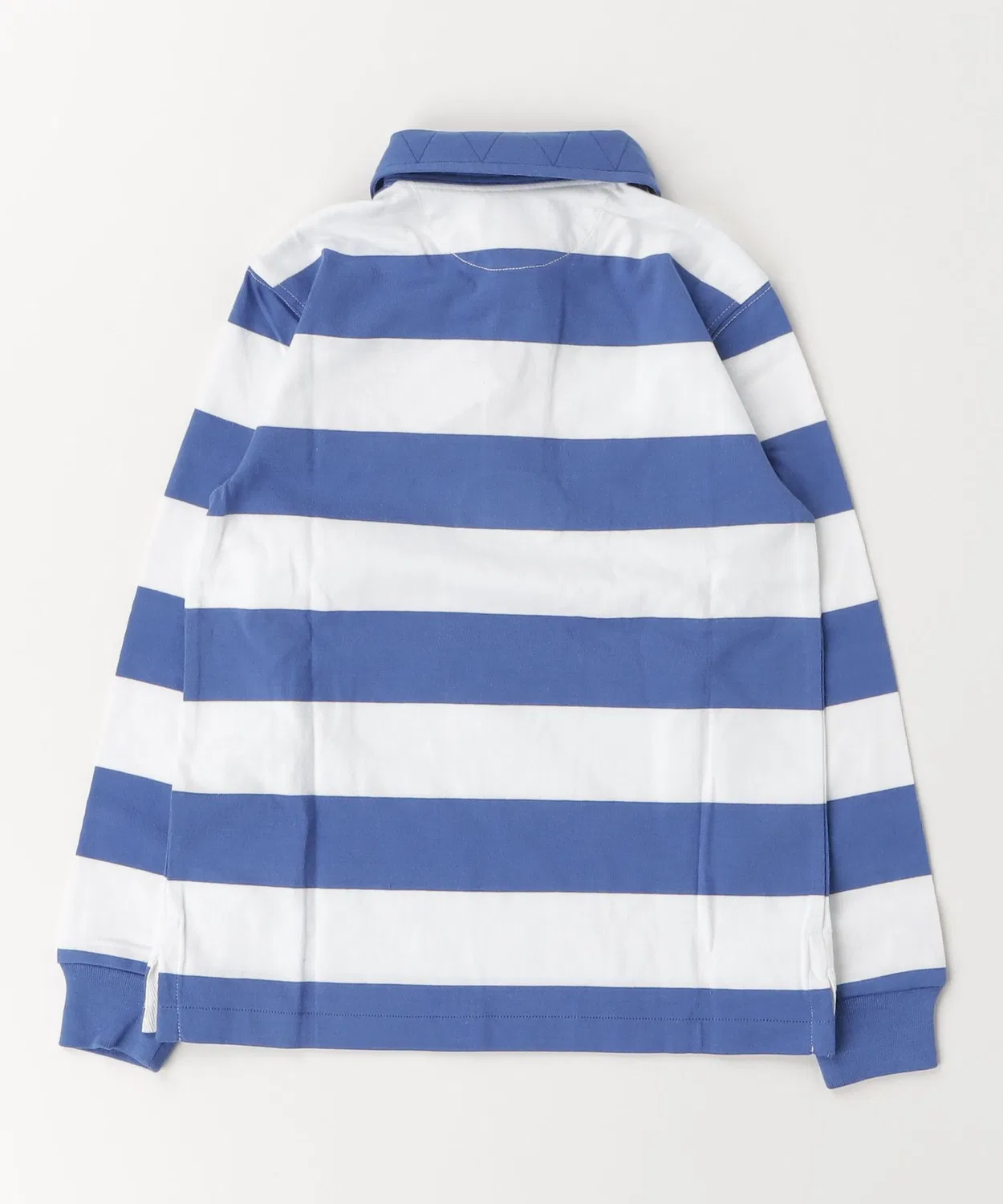 Рагби-рубашка хлопковая Polo Ralph Lauren с полосками, белая — фото 4