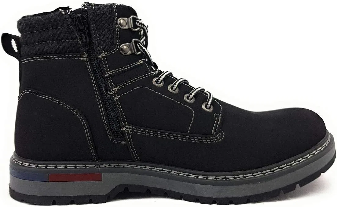 Мужские армейские ботинки Dockers by Gerli, ботильоны, теплые на подкладке, Black 47Af001 600100 — фото 3