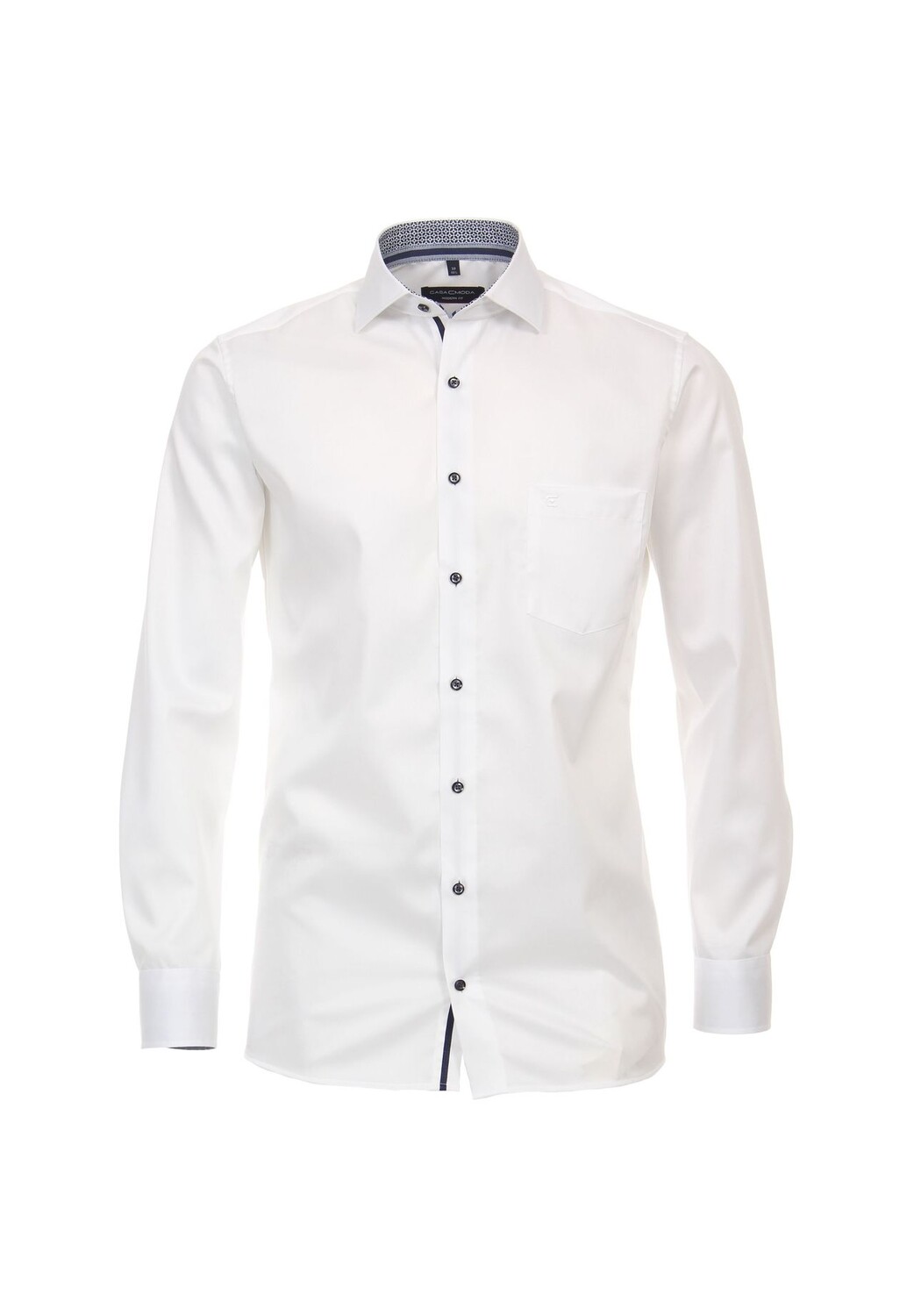

Мужская деловая рубашка однотонного современного кроя CASAMODA, цвет Schneeweiß