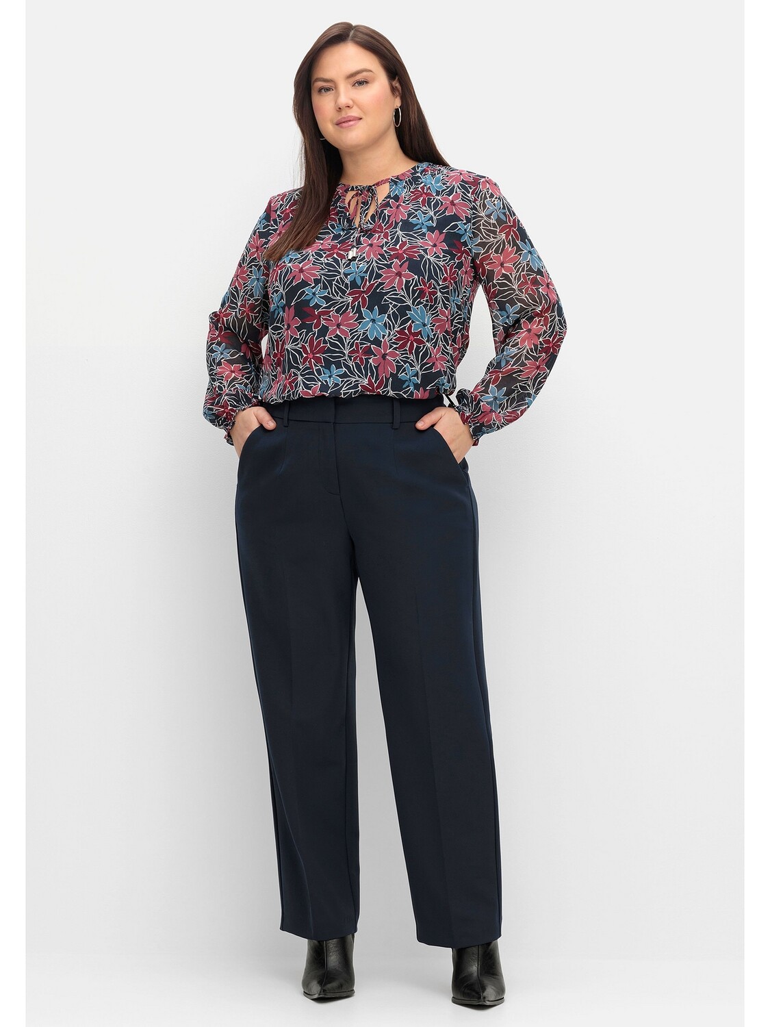 

Брюки sheego High Waist Hose, ночной синий