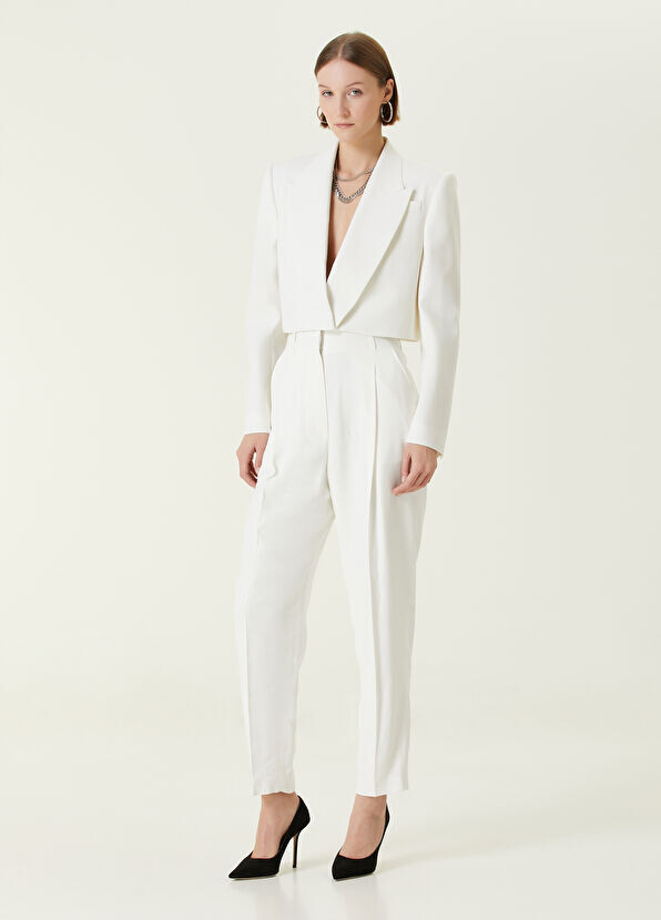Плиссированные брюки Mcqueen, белый