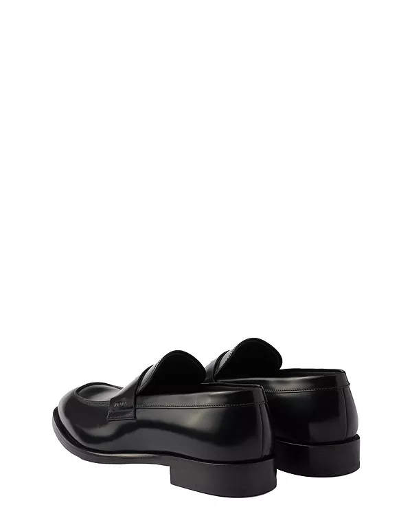 Мужские лоферы из матовой кожи Prada, черный — фото 4