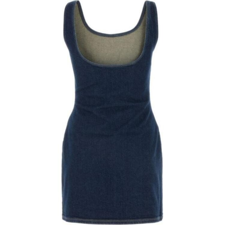 

Платье без рукавов женское синее Miu Miu