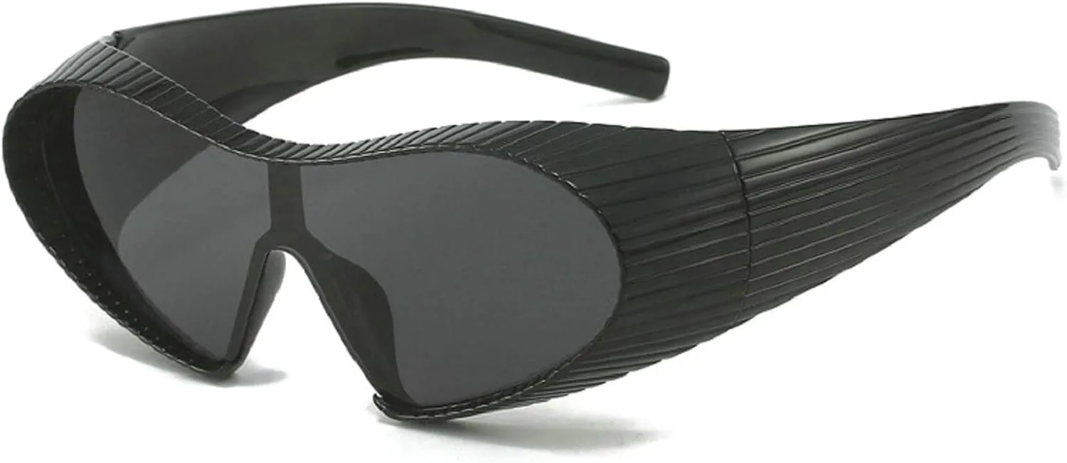 

Модные солнцезащитные очки-«кошачий глаз» большого размера для женщин и мужчин, с крупной оправой, цельные, с защитой от УФ-излучения, в стиле 2000-х mincl, Black