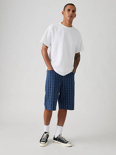 

469 Свободные мужские шорты 12 дюймов Levi's, цвет Lightsaber Plaid - Blue
