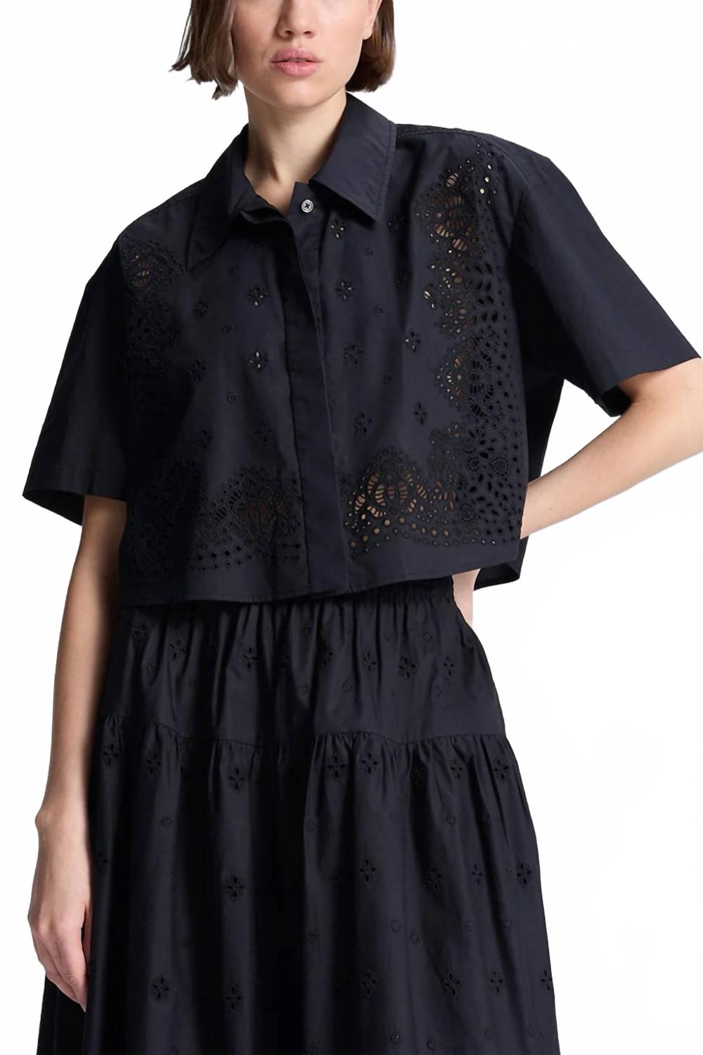 

A.L.C. Футболка с коротким рукавом Jade, черная, Черный, A.L.C. Футболка с коротким рукавом Jade, черная