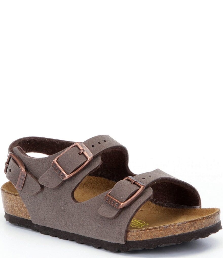 

Детские сандалии Birkenstock Roma с регулируемой пряжкой и пяткой на пятке (для малышей), коричневый