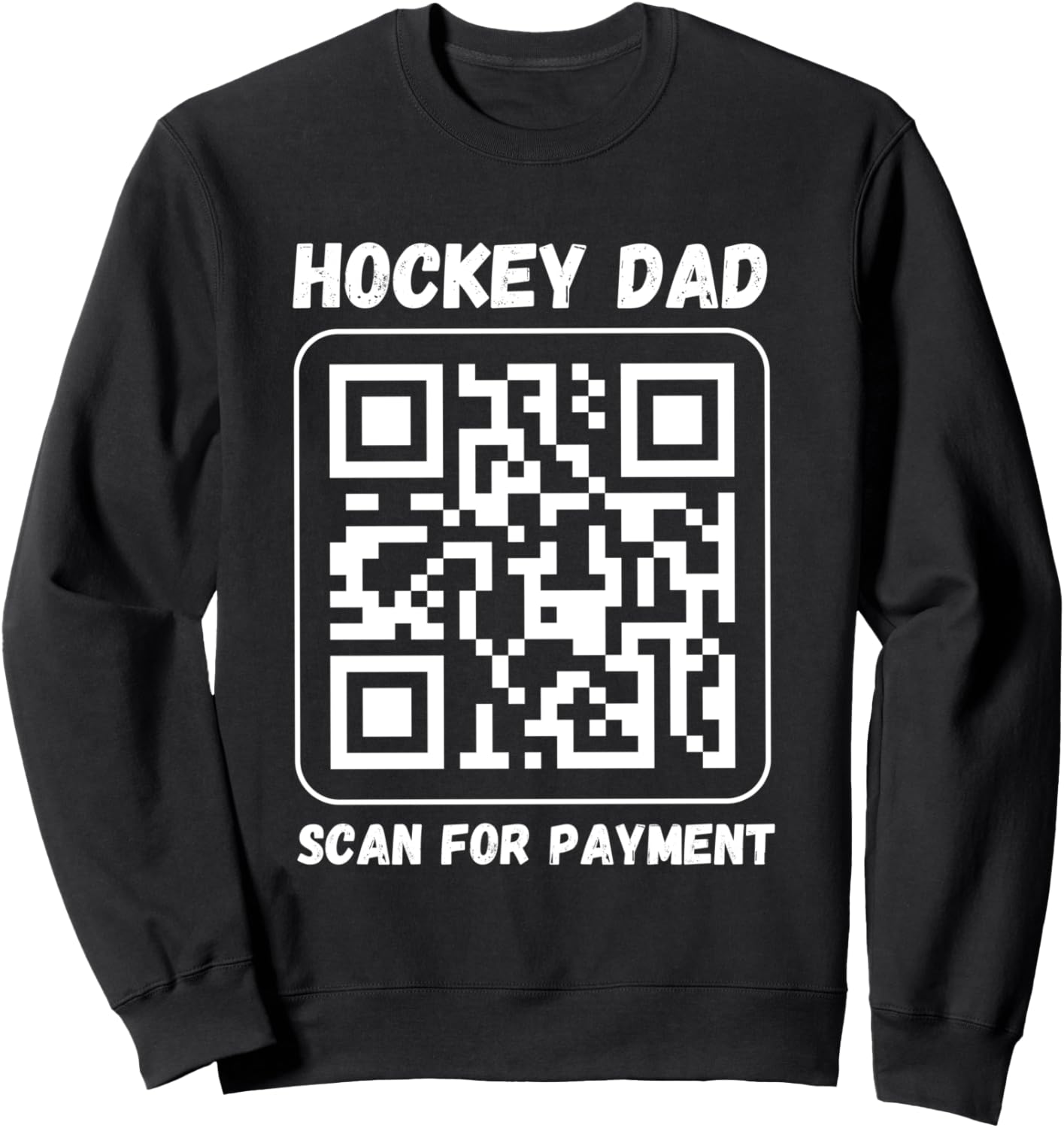 

Толстовка с надписью Hockey Daddy для любителей хоккея с юмором Hockey Lovers Scan For Payment Shirts, черный