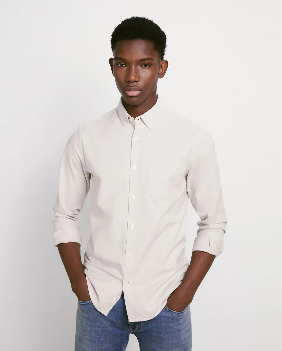 

Мужская рубашка с длинным рукавом Oxford гладкая Easy Wear, коричневый