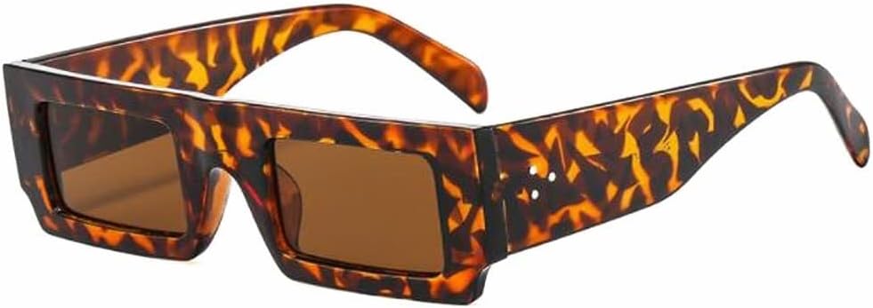 

Солнцезащитные очки в маленькой квадратной оправе, плоские прозрачные солнцезащитные очки, широкие дужки, очки с рисунком «рисовый коготь», персонализированные очки LXLHWN, Tea Bean Flower