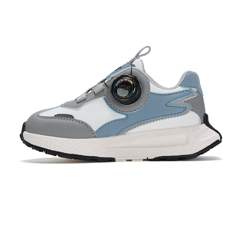 

Pony Детские современные амортизирующие и дышащие детские повседневные кроссовки Gray White Blue