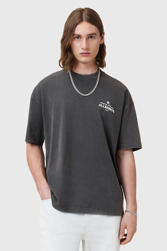 

Хлопковая футболка SOLEIL Allsaints, серый