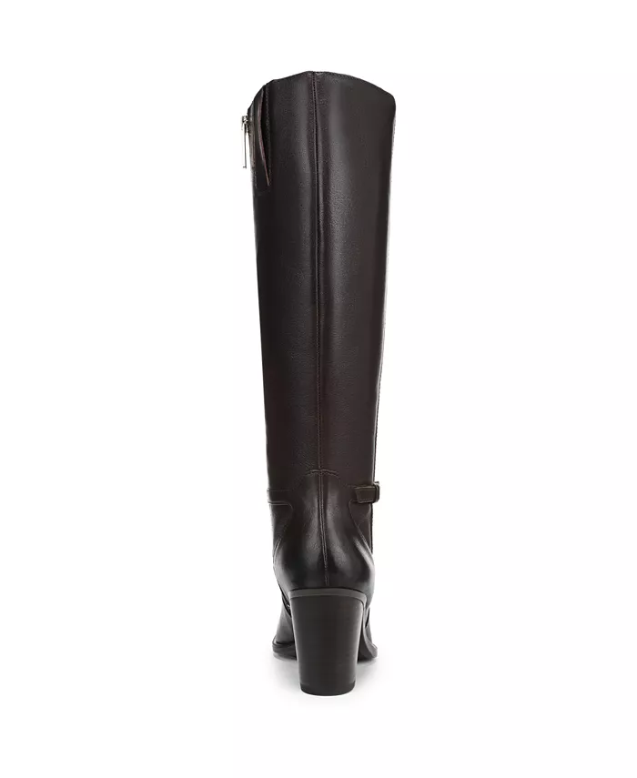 Женские сапоги Kalina Extra Wide Calf до колена с квадратным каблуком Naturalizer, коричневый — фото 3