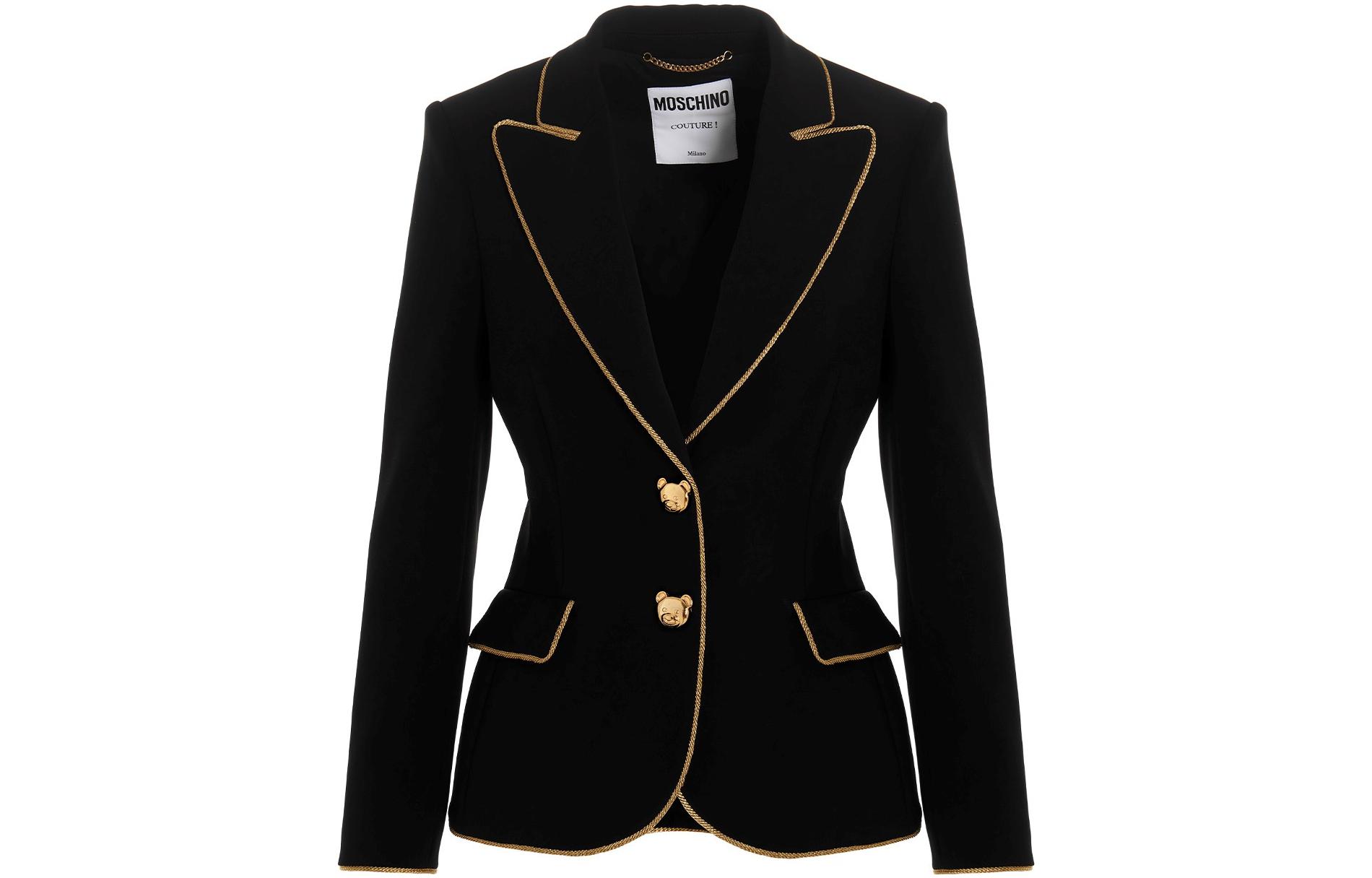 

Блейзер с металлической отделкой MOSCHINO, черный