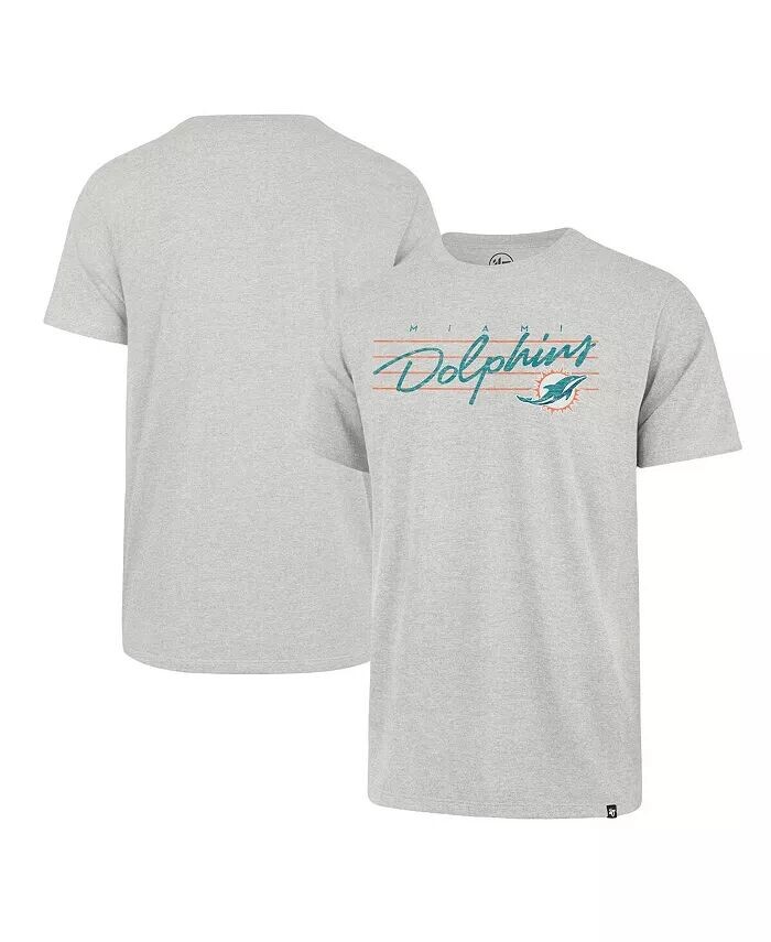 

Мужская серая футболка с эффектом потертости Miami Dolphins Downburst Franklin '47 Brand, серый