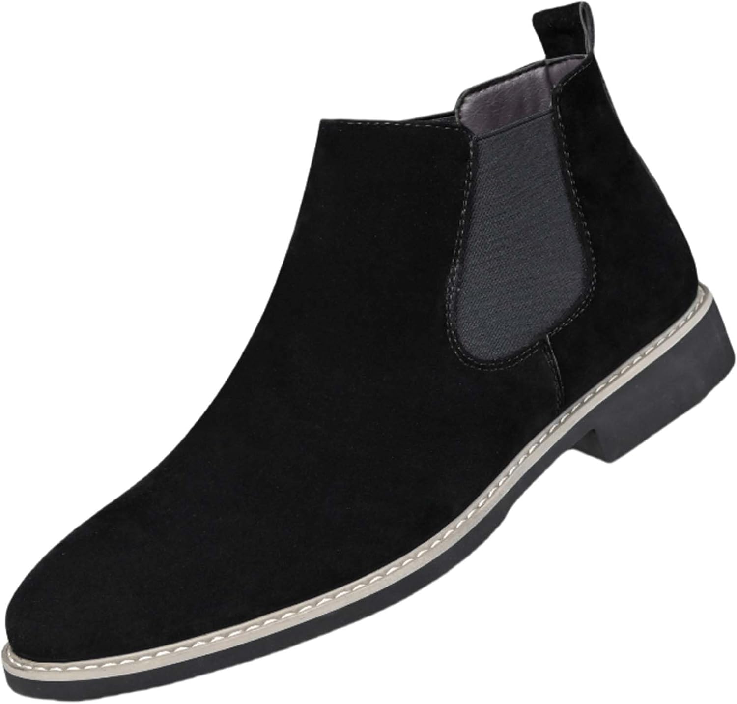 

Мужские Ботинки Челси Модные Повседневные Деловые Формальные Чакка Ботинки Нескользящие Удобные Свадебные Офисные Встречи Униформа Кожаная Обувь Generic, черный