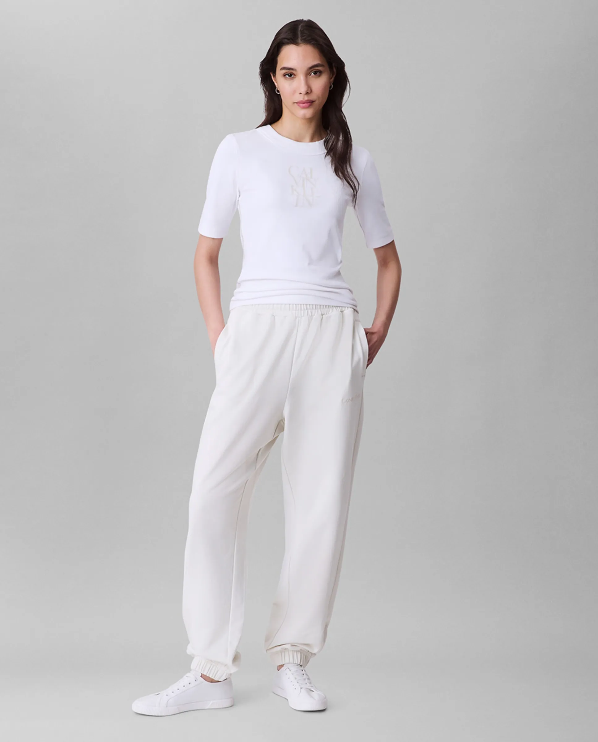 

Женские джоггеры Calvin Klein, кремовый
