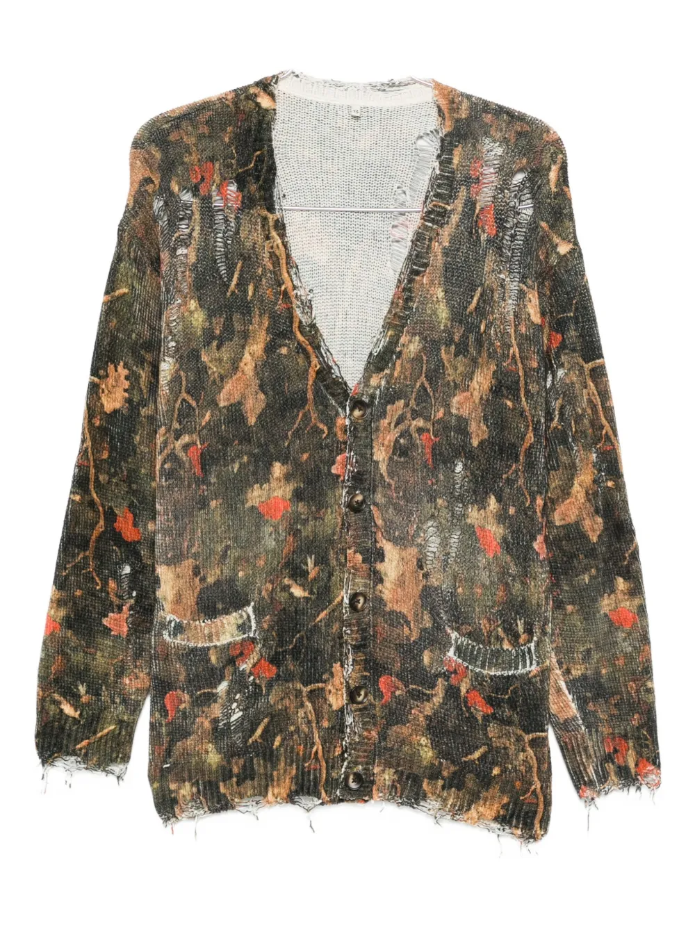 

Кардиган с потертостями и карманами R13, коричневый