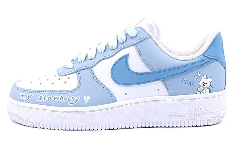 

Кроссовки Nike Air Force 1 Skateboarding Shoes Women's Low-top Blue/white, голубой, Синий, Кроссовки Nike Air Force 1 Skateboarding Shoes Women's Low-top Blue/white, голубой