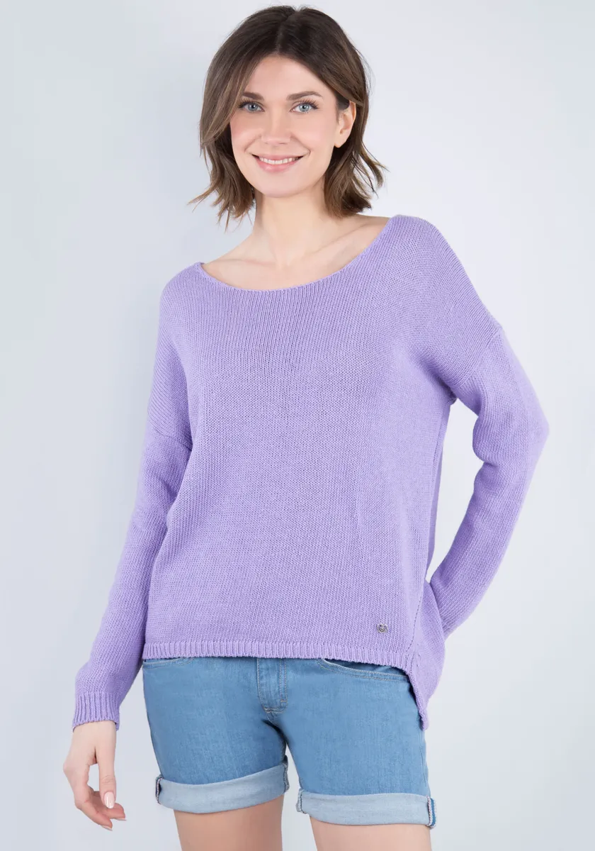 

Пожалуйста, джинсовый свитер с круглым вырезом, один размер Please Jeans, цвет 1619-Iris