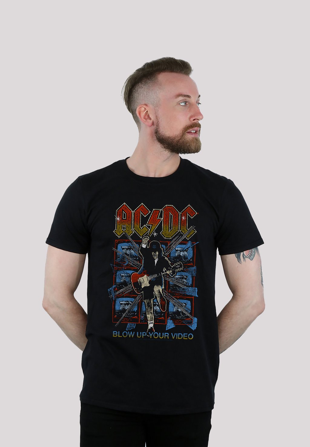

Футболка с принтом ACDC BLOW UP YOUR VIDEO - ROCK METAL MUSIK BAND FAN MERC F4NT4STIC, черный