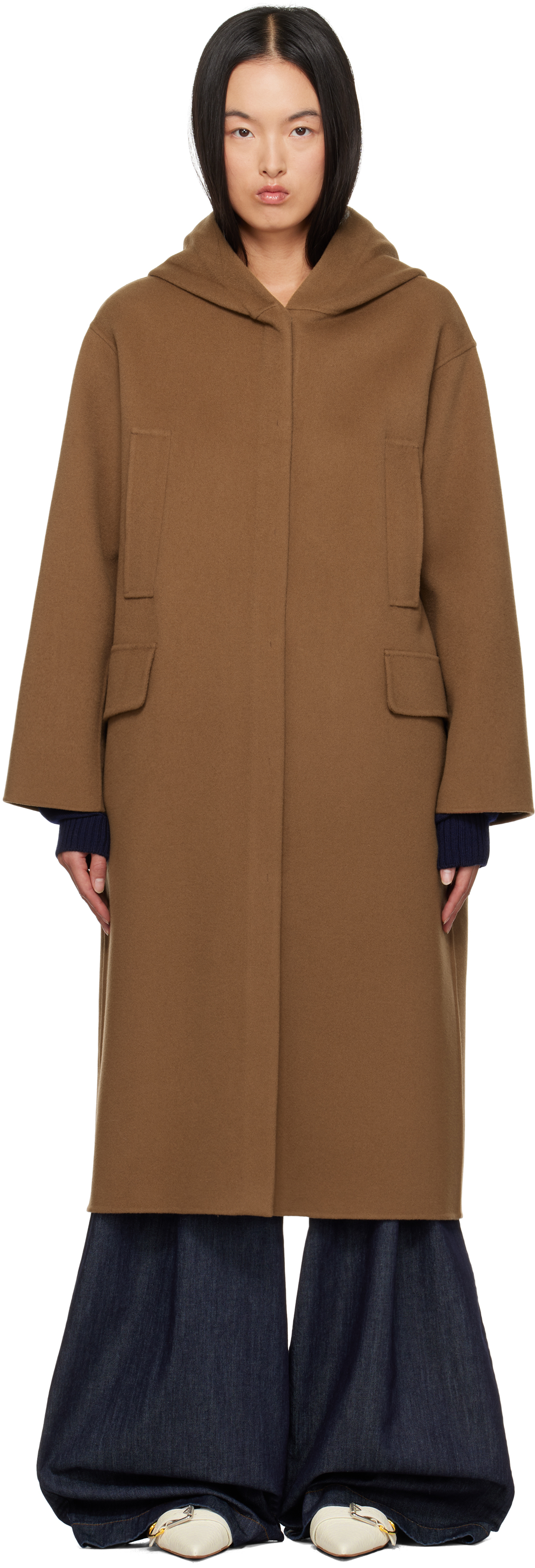 

Пальто-парка цвета загара Max Mara