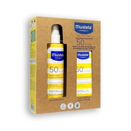 

Солнцезащитный набор MUSTELA Sunscreen Pack: Spray F50 + Milk