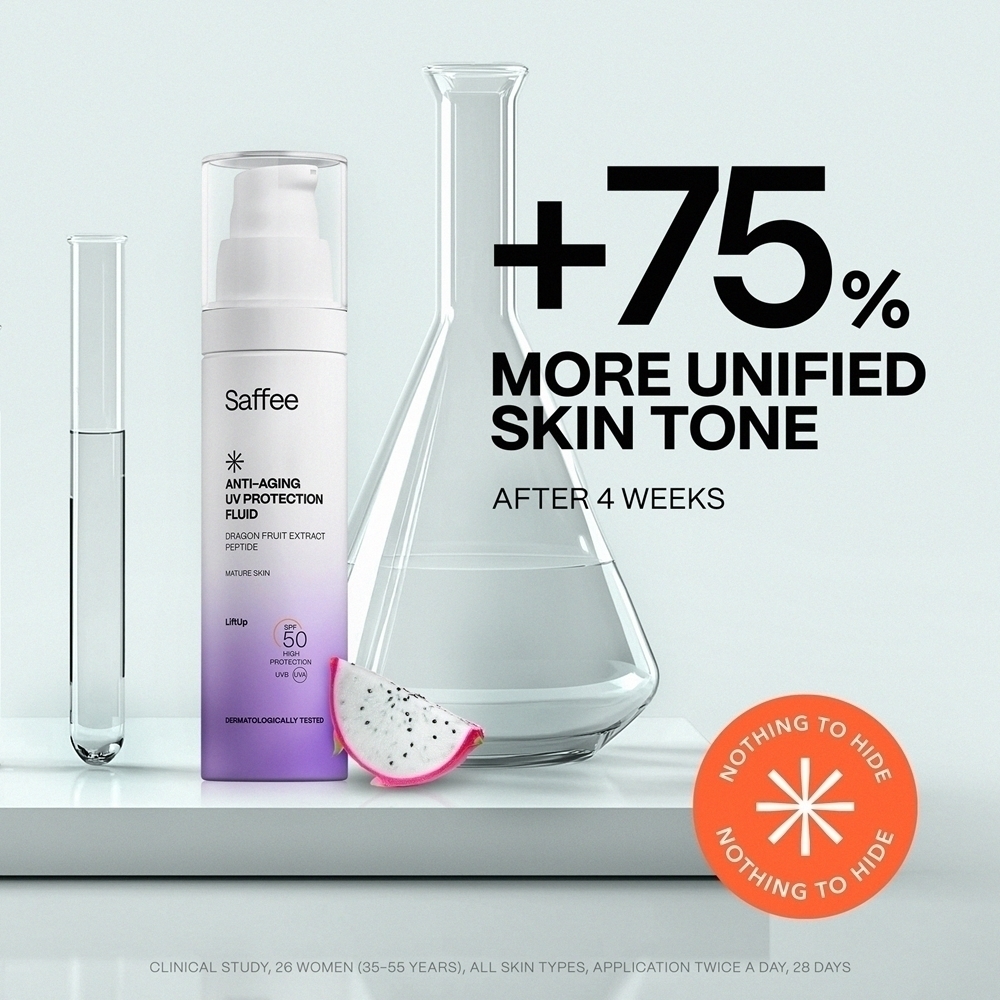 Liftup anti-aging UV protection fluid защитная жидкость с антивозрастным эффектом Saffee, spf 50 50 мл — фото 4