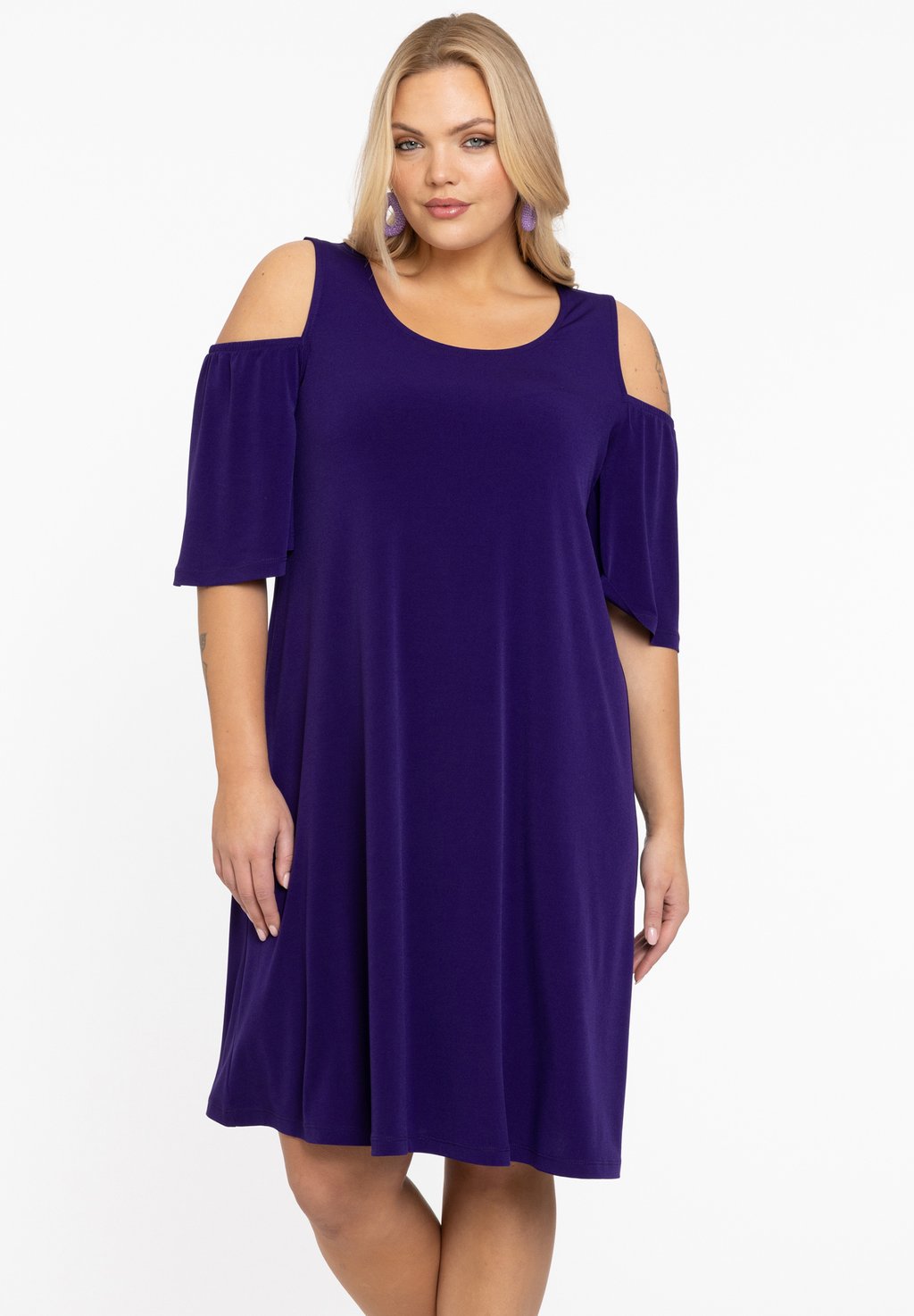 

Повседневное платье MIT CUT-OUT YOEK, фиолетовый
