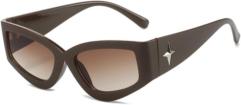 

Винтажные солнцезащитные очки LVTFCO «кошачий глаз» для мужчин, с градиентным зеркальным покрытием, защитой от УФ-излучения UV400, модные женские солнцезащитные очки, Brown Tea Gradient