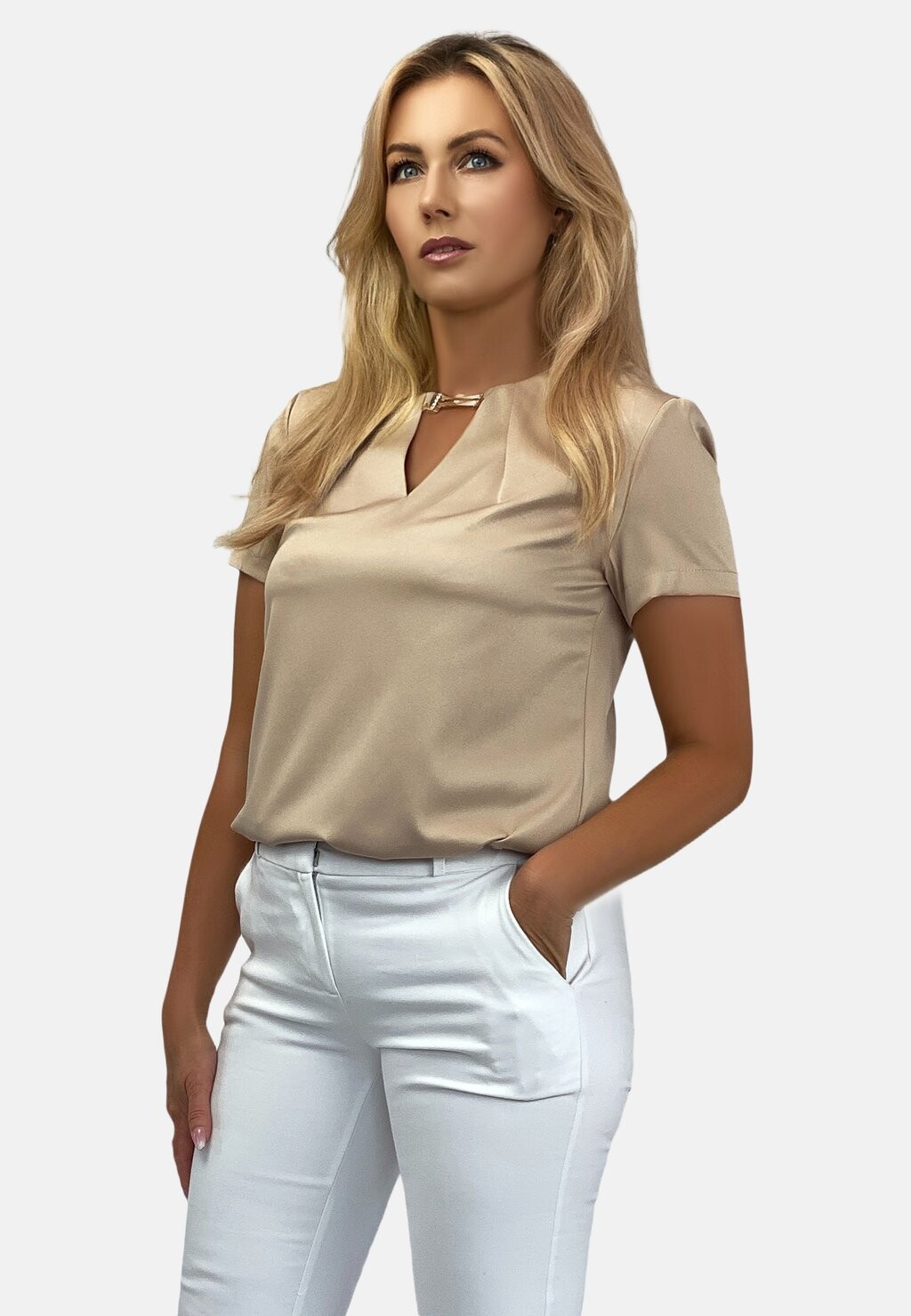 

Блуза WITH A DECORATION REGINA FASHION, бежевый