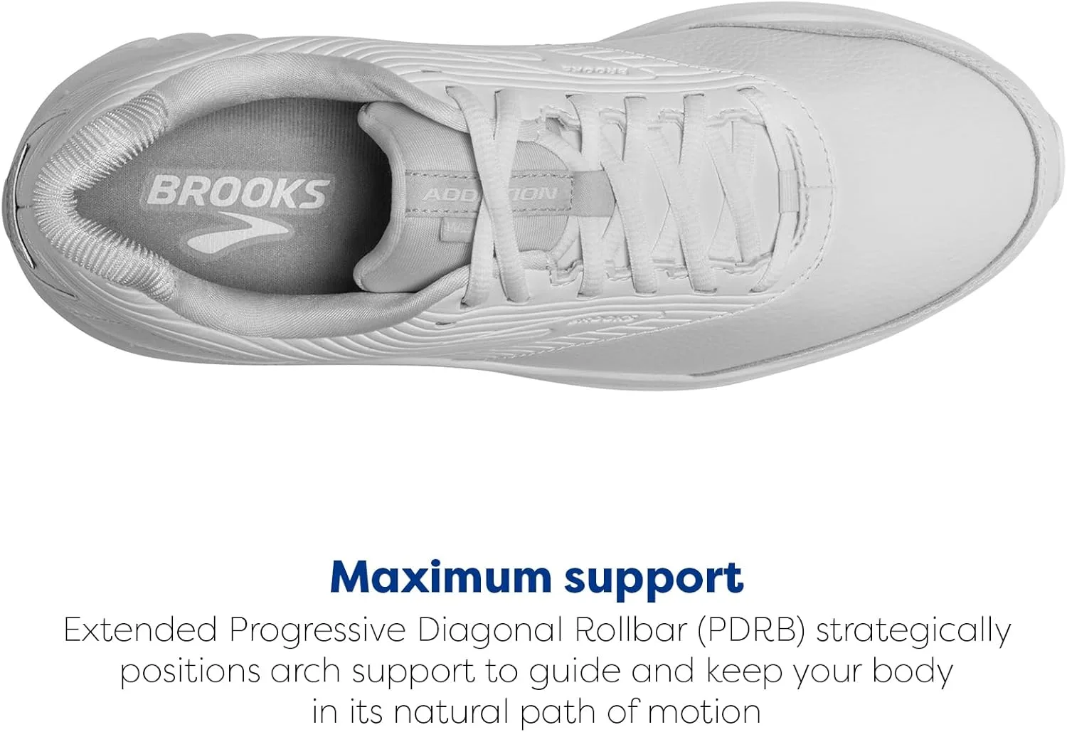 Мужские прогулочные кроссовки Brooks Addiction Walker 2 - узкая ширина, белый — фото 4