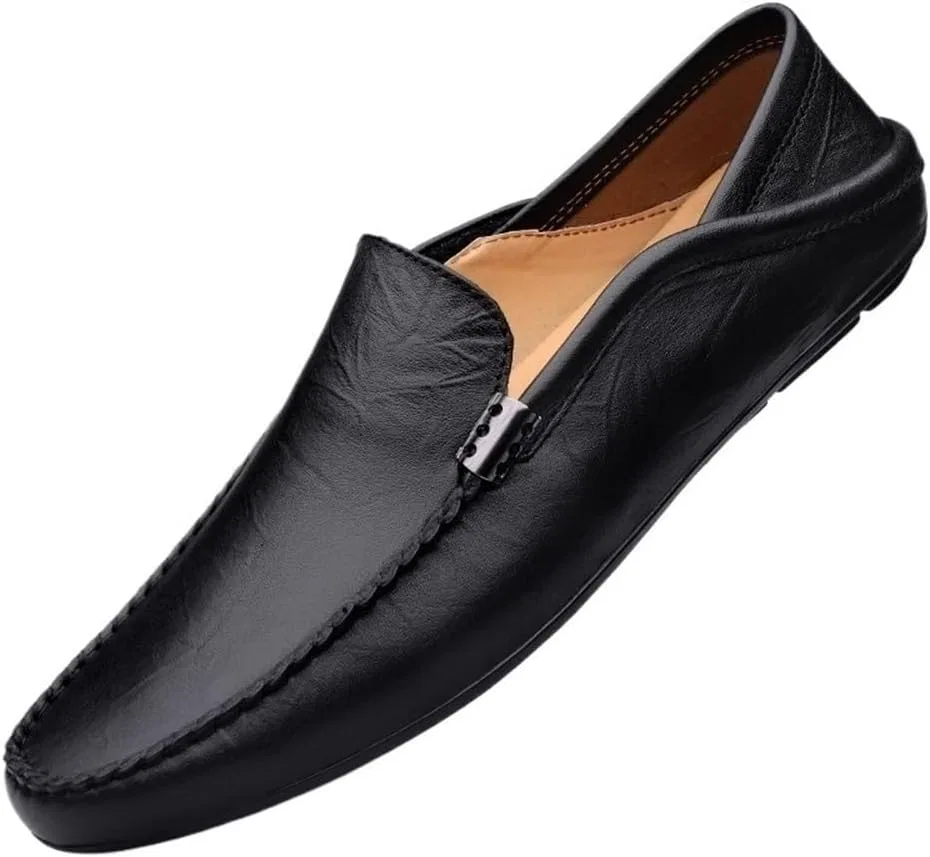 Лоферы мужские Leather Shoes, Black UOPYNE