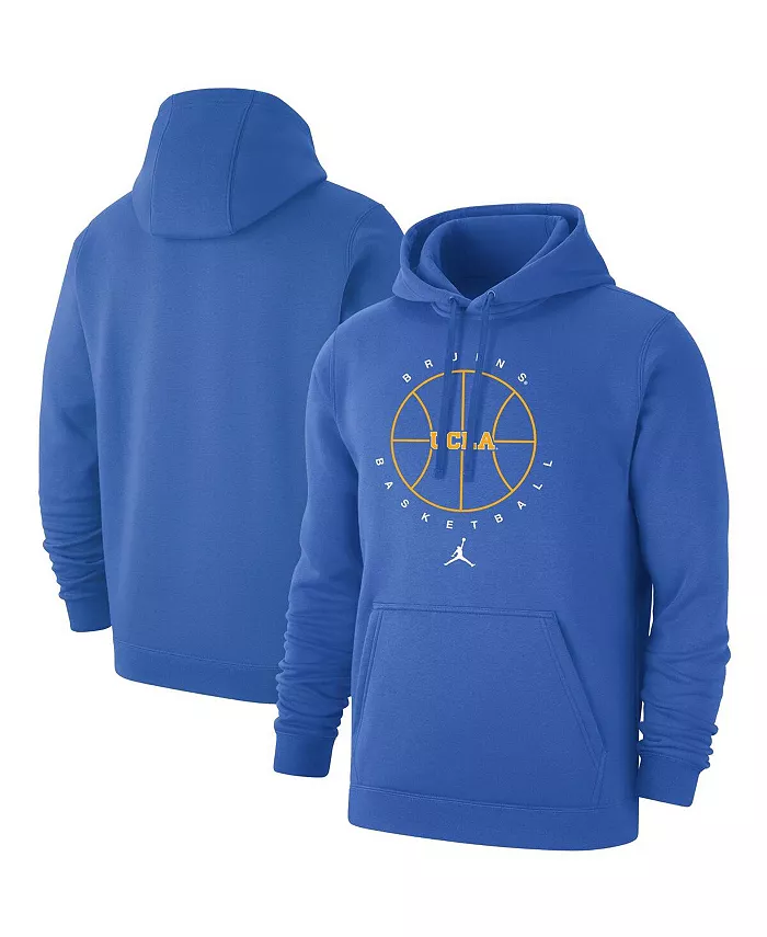 

Мужская синяя баскетбольная толстовка с капюшоном UCLA Bruins Icon Club Fleece Jordan