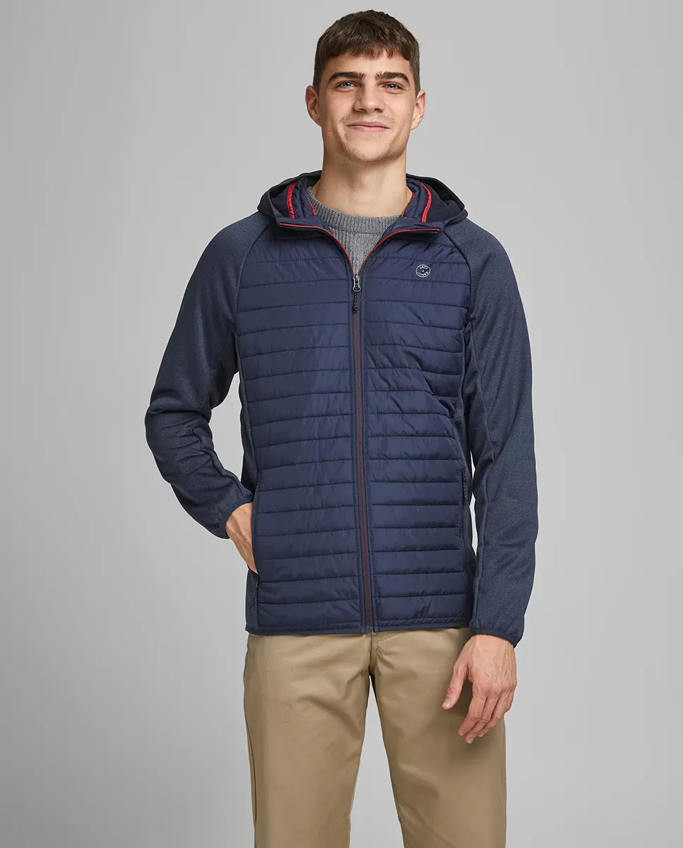 

Мужская утепленная куртка с капюшоном Jack & Jones, темно-синий
