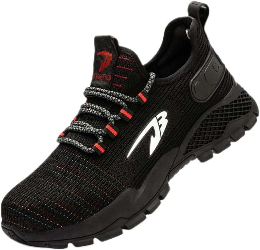 

Мужские ботинки с металлическим носком, удобные и легкие, проколостойкие, противоскользящие и прочные кроссовки Kyoescai, черный