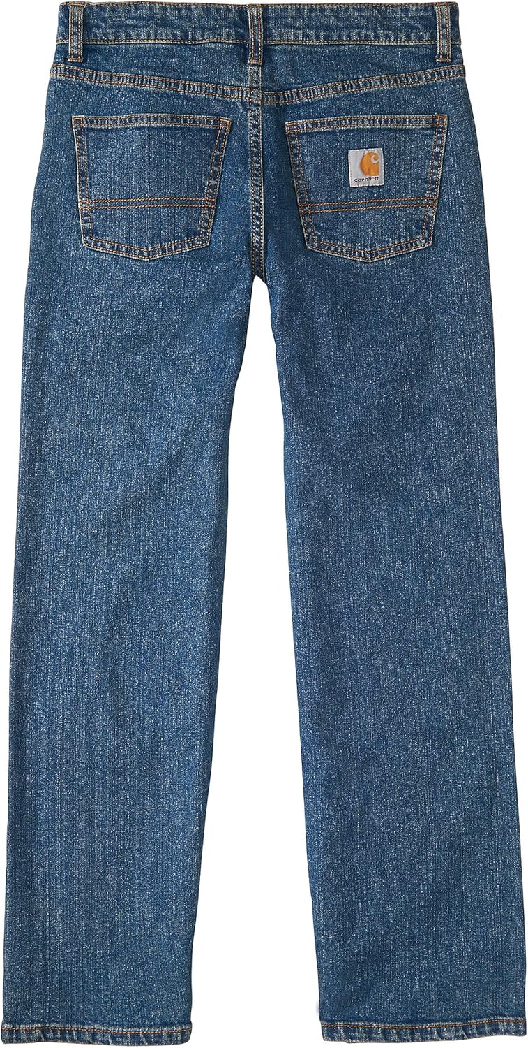 Carhartt детские джинсы для мальчиков Relaxed Fit Denim 5-Pocket Boot-Cut, Medium Wash — фото 3