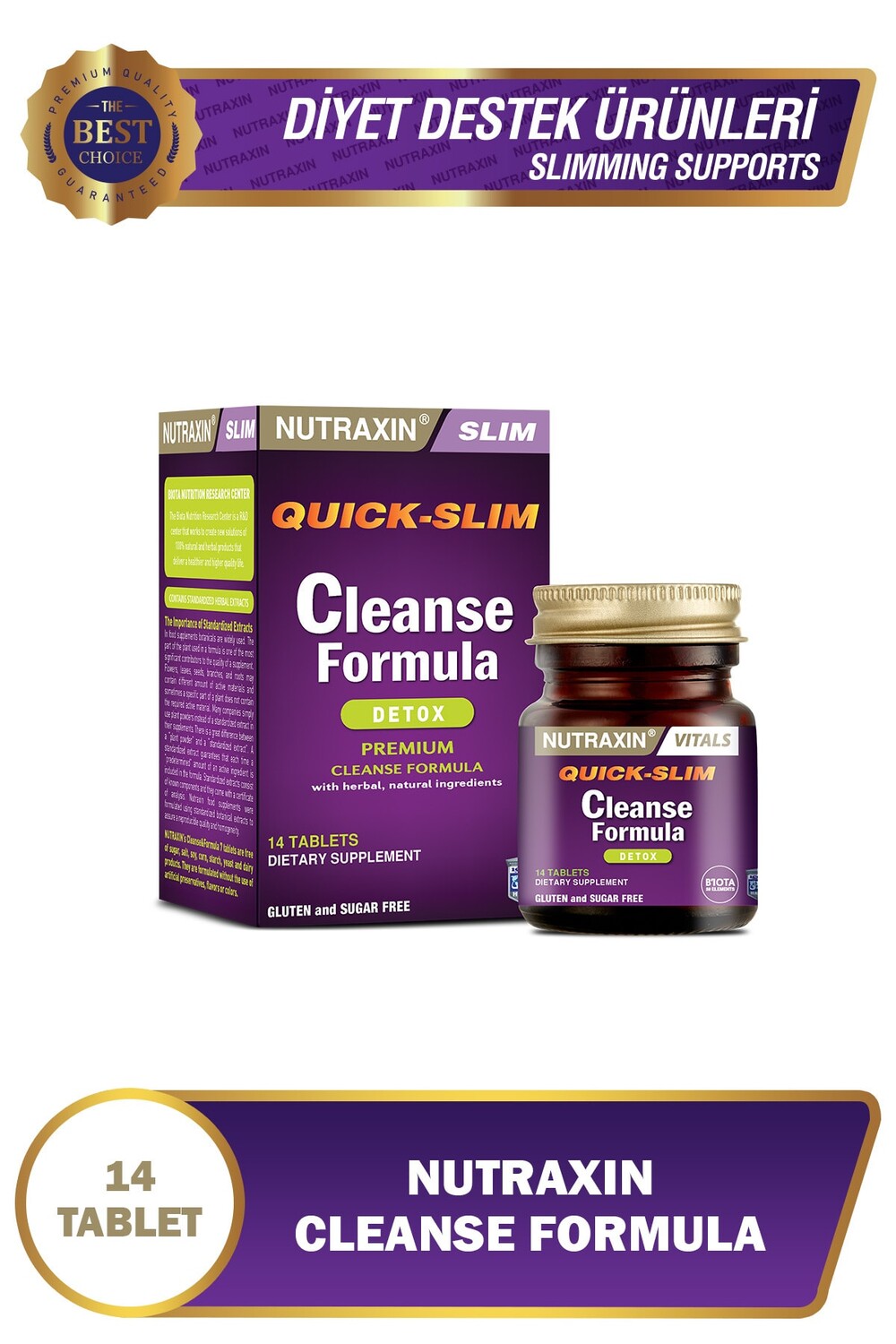 

Nutraxin Quick Slim Cleanse Formula 7 Detox 14 таблеток
