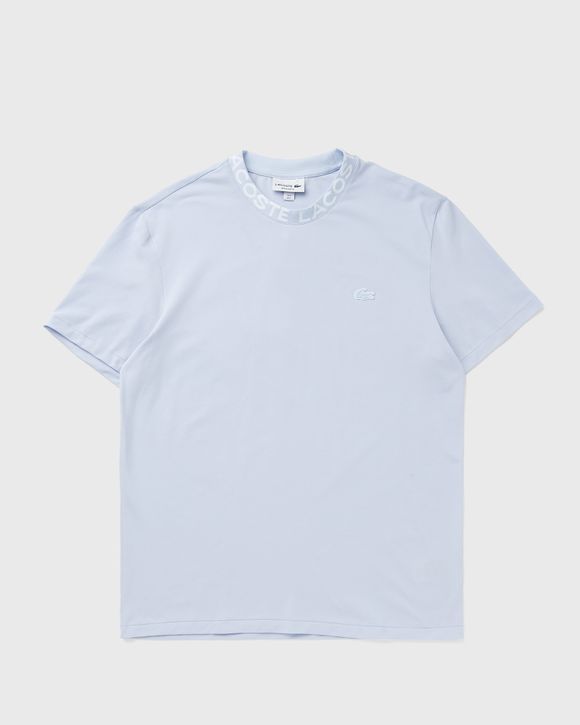 

Футболка Lacoste Lightweight Piqué Jacquard Neck T-Shirt, цвет phoenix blue