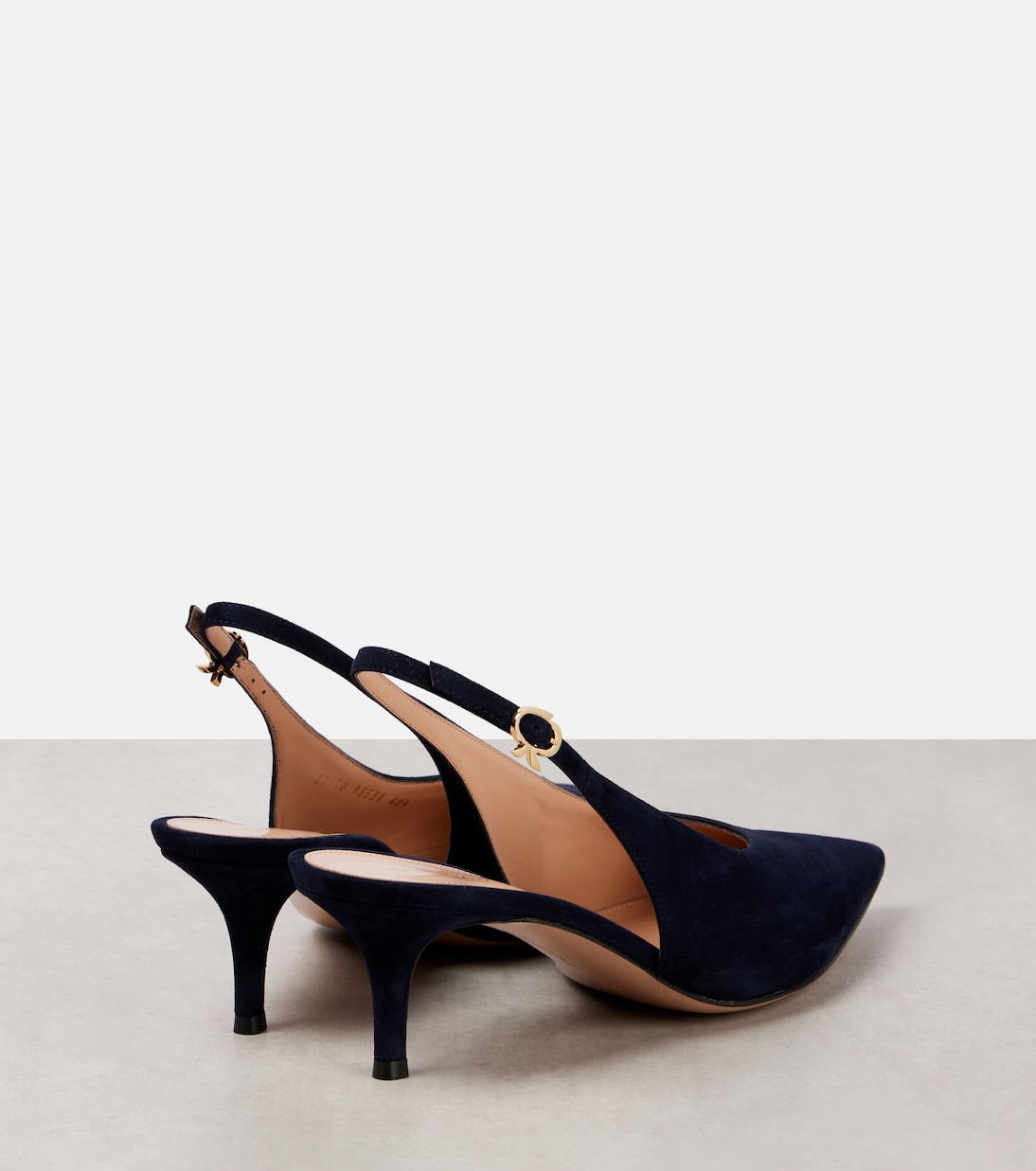 Robbie 55 замшевые босоножки на ремешке Gianvito Rossi, Denim — фото 2